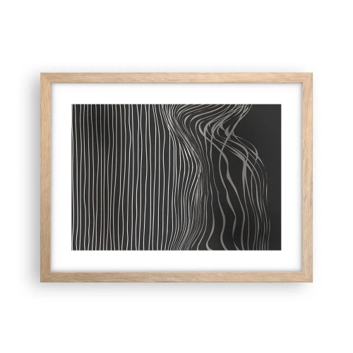 Plakat i ramme af lyst egetræ - Rytme og accent - 40x30 cm