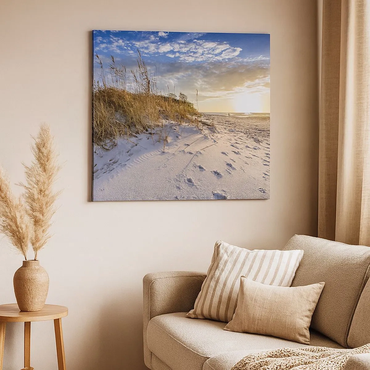 Lærredstryk - Billede på lærred - Indbydelse til en vandretur - 30x30 cm