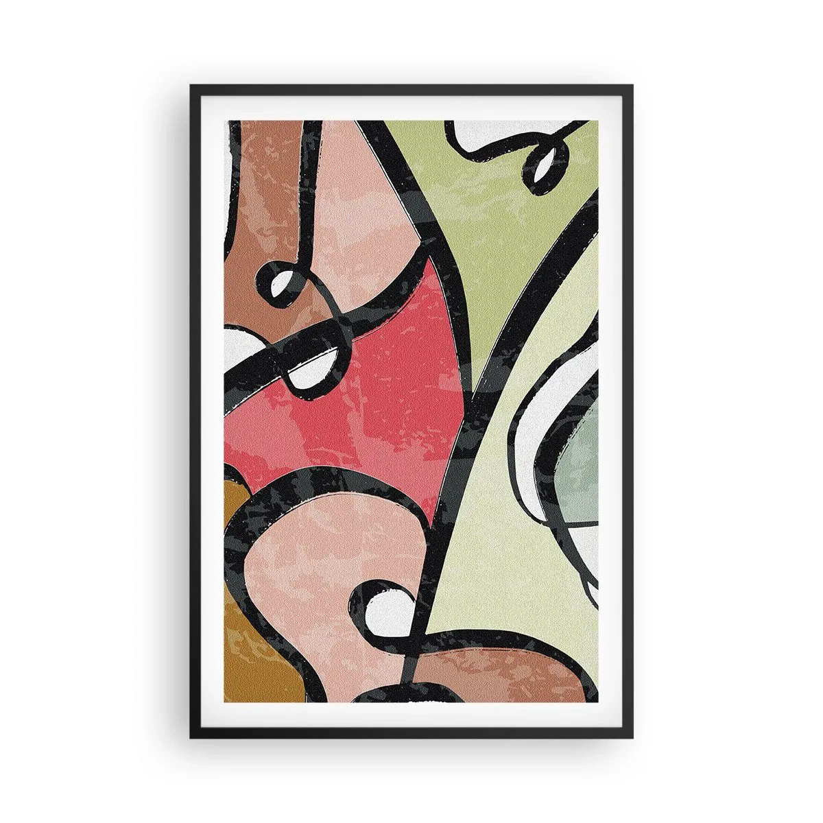 Plakat i sort ramme - Pirouetter blandt farver - 61x91 cm