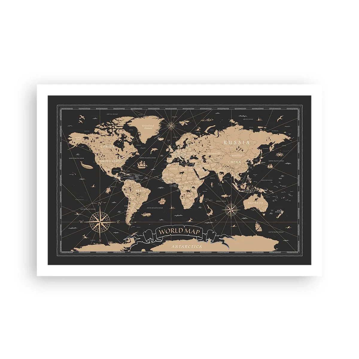Plakat - Grænserne for min verden - 91x61 cm