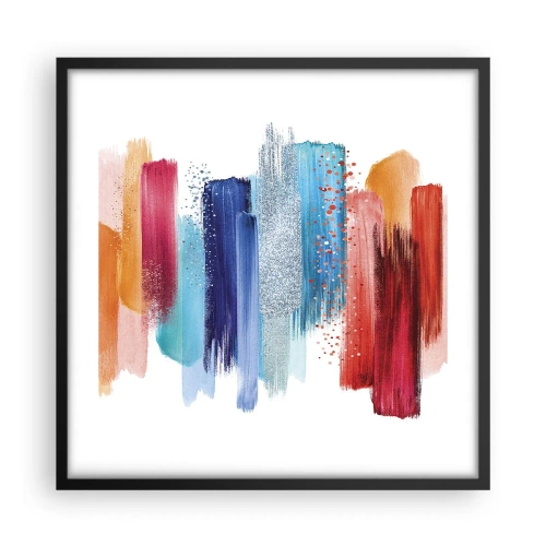 Plakat i sort ramme - Op og ned - 50x50 cm