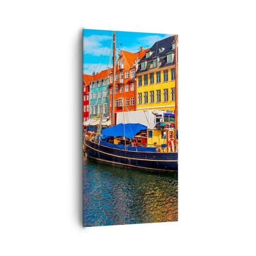 Lærredstryk - Billede på lærred - Glædelig kaj - 65x120 cm