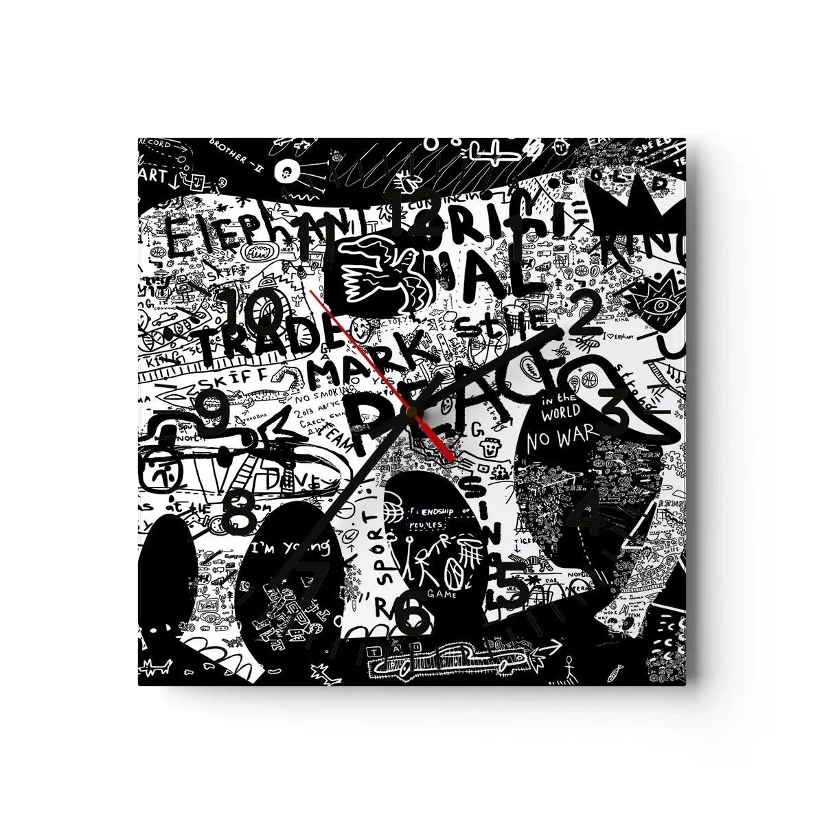 Vægur, Uret - Gadens rige verden - 40x40 cm