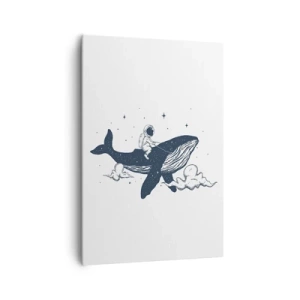 Lærredstryk - Billede på lærred - Et kosmisk eventyr - 70x100 cm