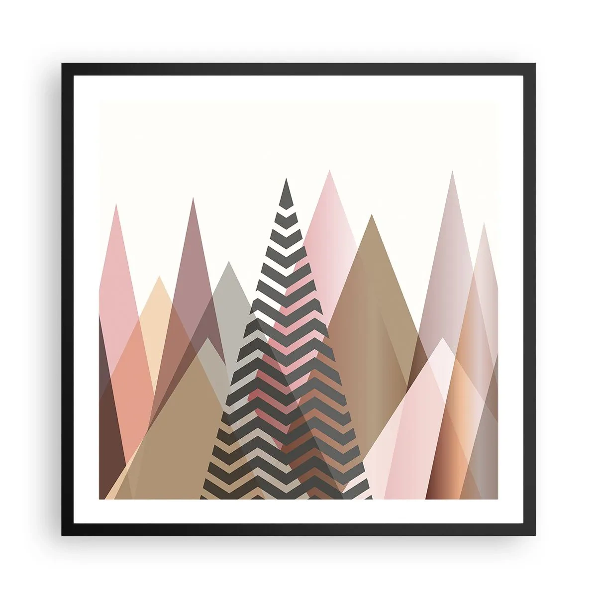 Plakat i sort ramme - Pyramide udsigt - 60x60 cm