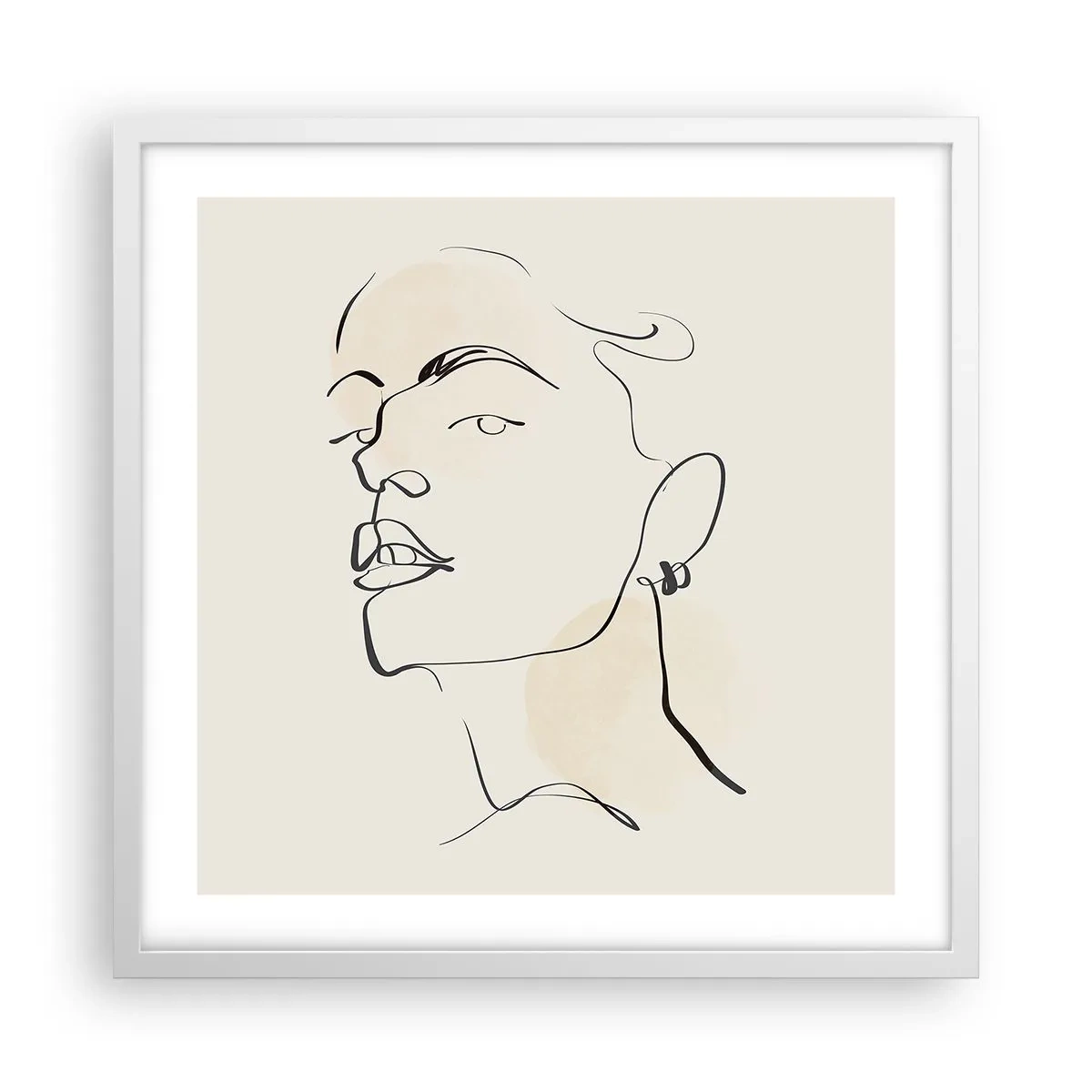 Plakat i hvid ramme - Et stolt blik - 50x50 cm