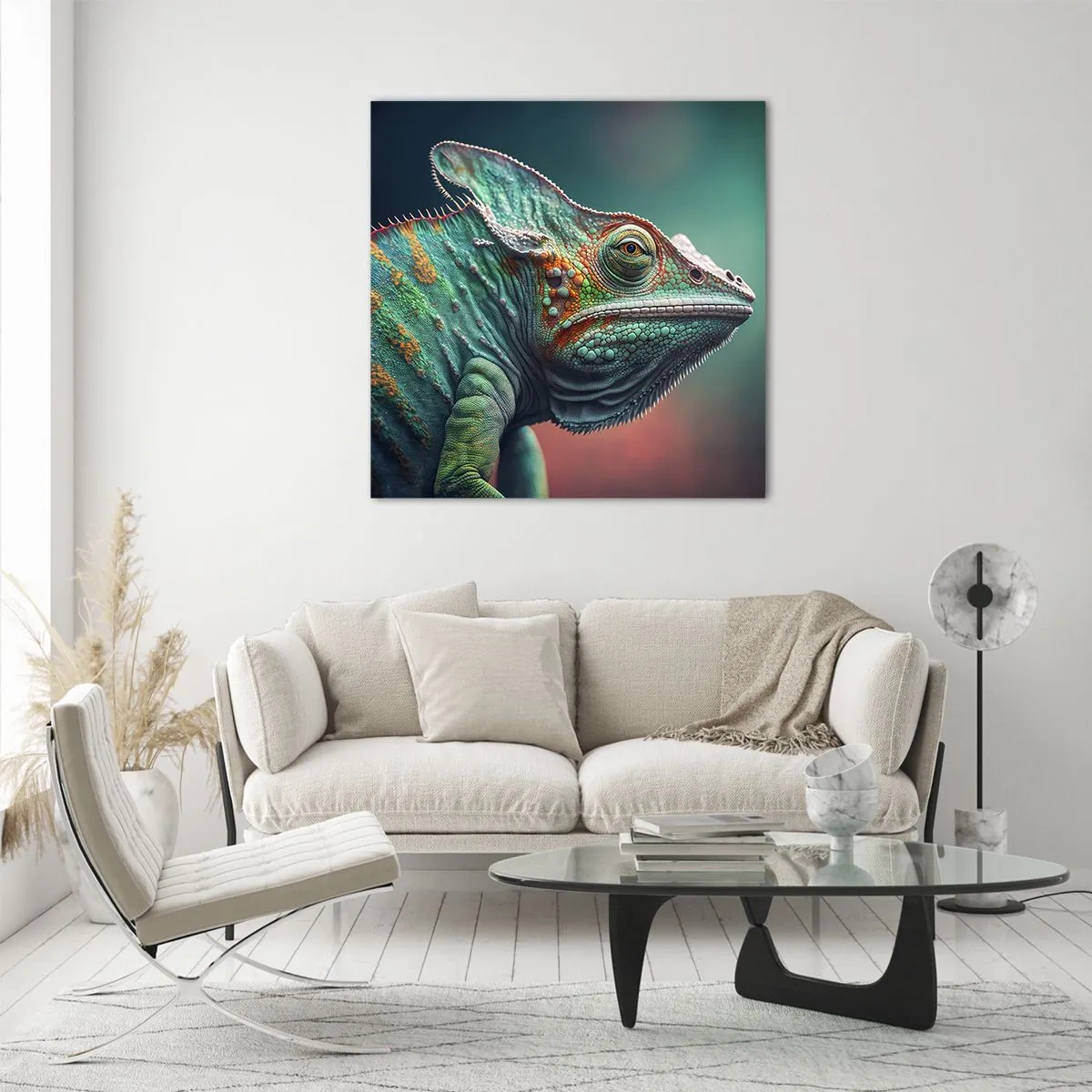 Billede på glas - Kan du se mig? Ikke godt... - 60x60 cm