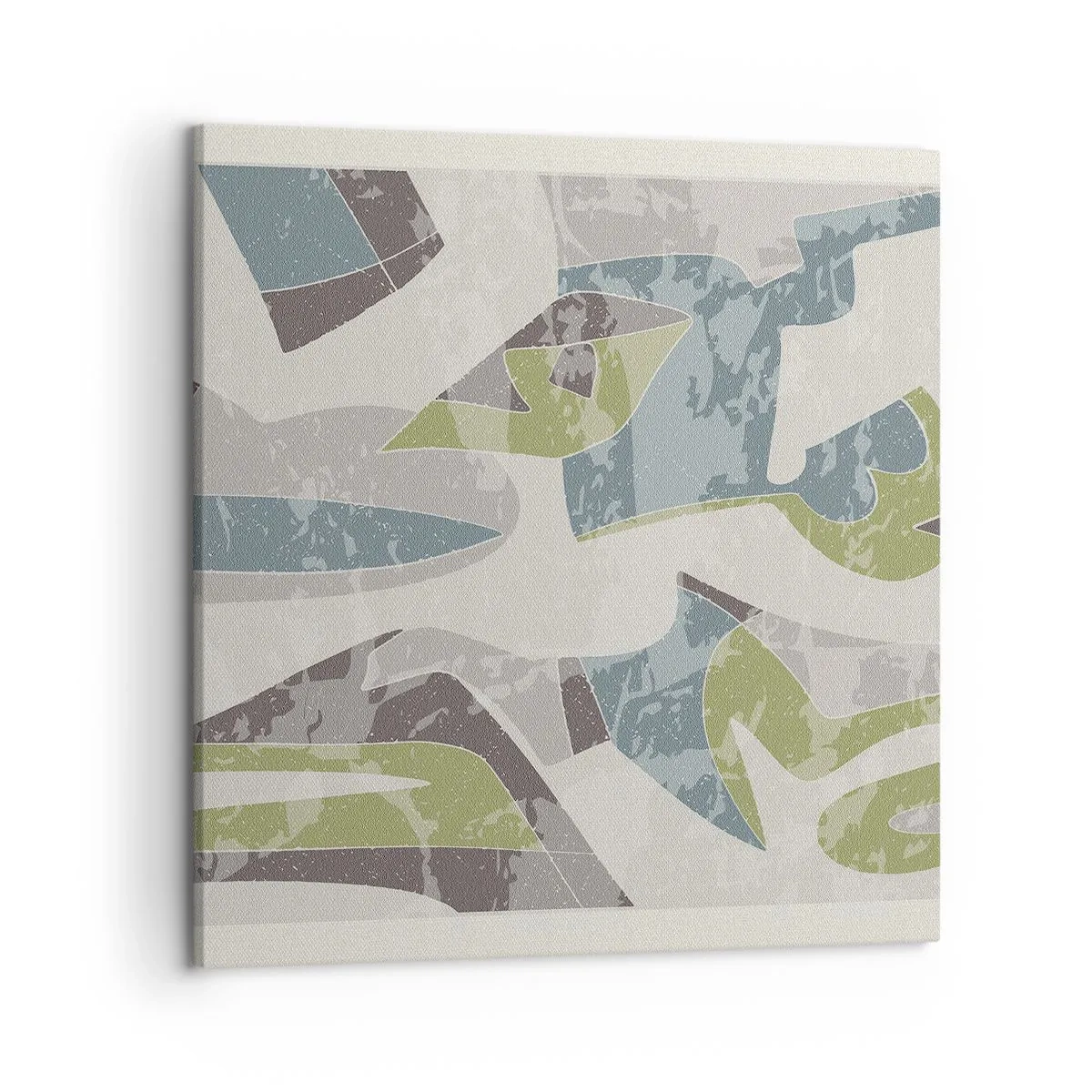 Lærredstryk - Billede på lærred - Komposition bag glas - 50x50 cm