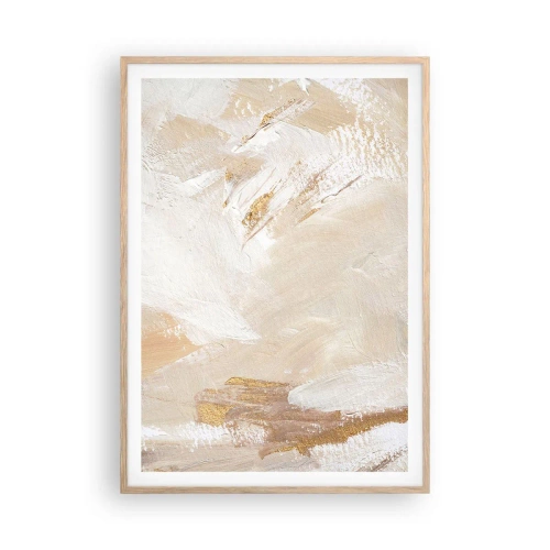 Plakat i ramme af lyst egetræ - Pastelkomposition - 70x100 cm