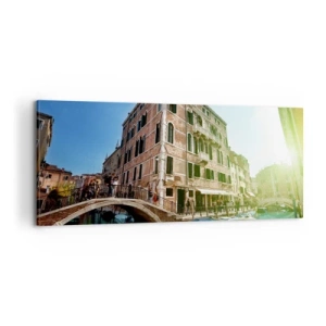 Lærredstryk - Billede på lærred - Venedig - Amore Mio - 100x40 cm