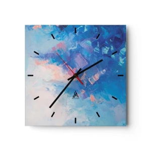 Vægur, Uret - Vinter abstraktion - 30x30 cm