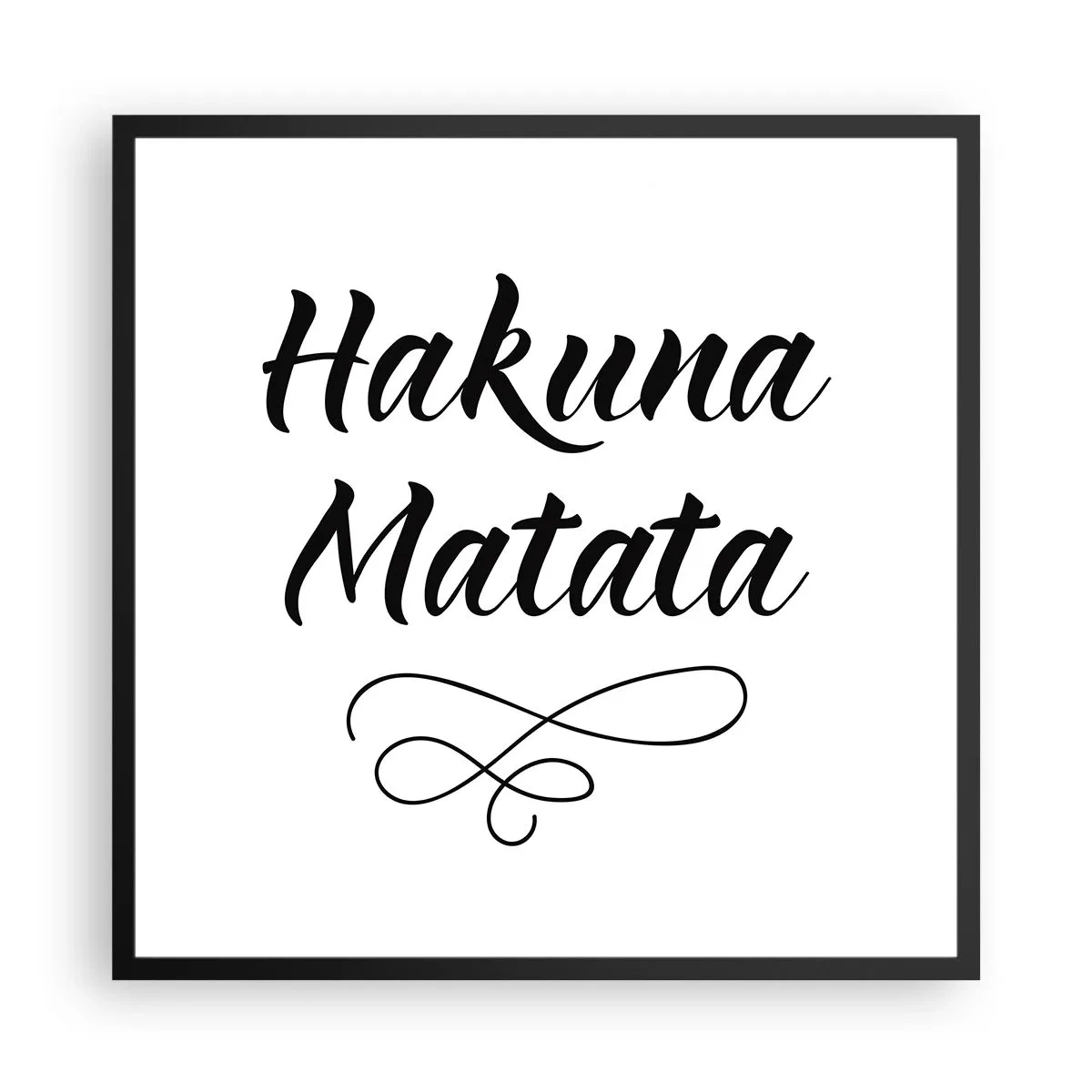 Plakat i sort ramme - Bedste råd - 60x60 cm