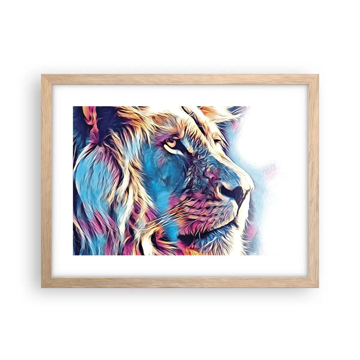 Plakat i ramme af lyst egetræ - Naturens visdom - 40x30 cm