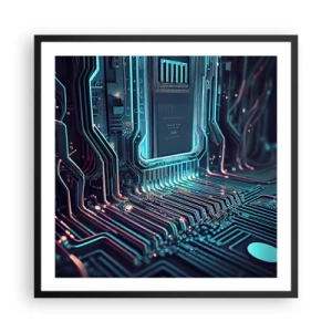 Plakat i sort ramme - Jeg tror... - 60x60 cm