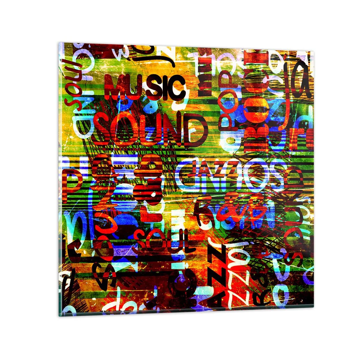 Billede på glas - Alle lydens farver - 40x40 cm