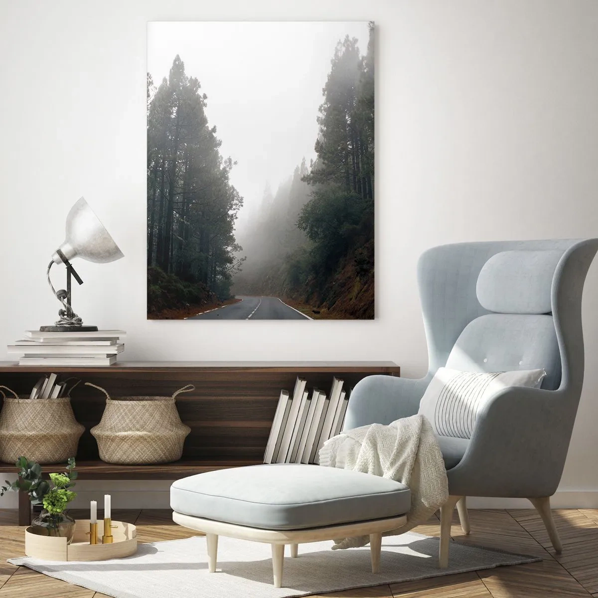 Billede på glas - En fortælling om en magisk skov - 70x100 cm
