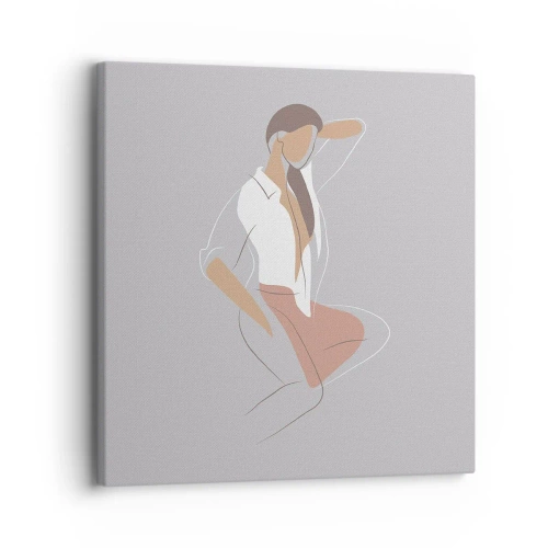 Lærredstryk - Billede på lærred - Omrids af nåde - 30x30 cm