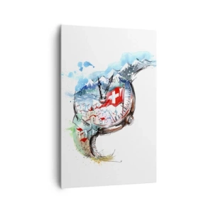 Lærredstryk - Billede på lærred - Schweiz' ånd - 80x120 cm