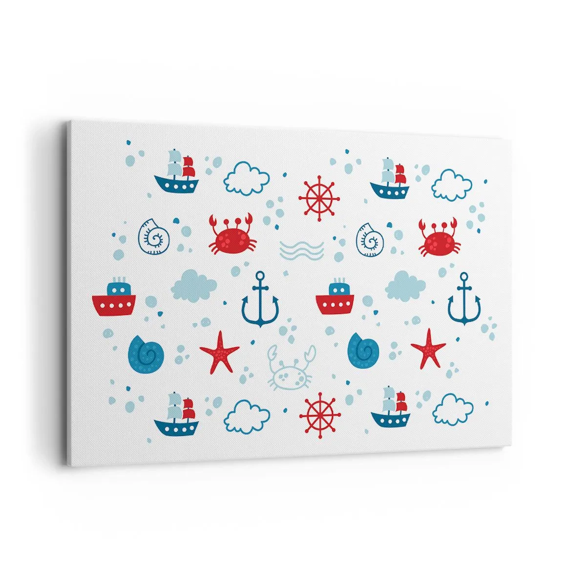 Lærredstryk - Billede på lærred - En fortælling om havet - 120x80 cm