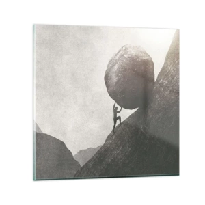 Billede på glas - Jeg tror mod al forventning - 70x70 cm