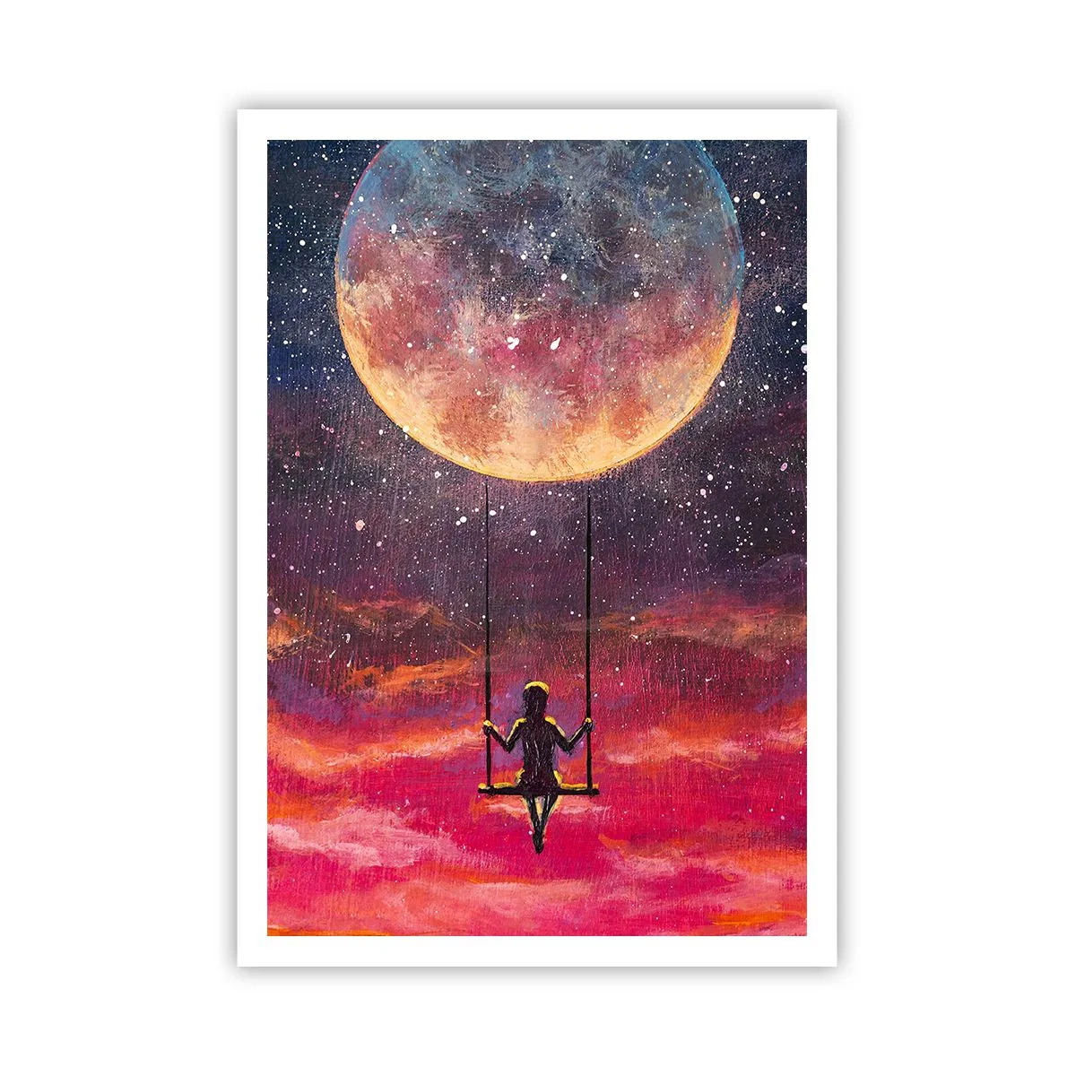 Plakat - Glæd dig i skyerne - 70x100 cm