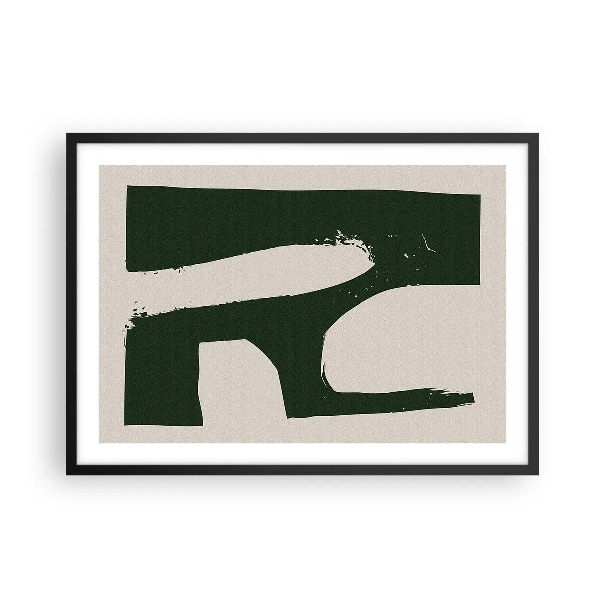 Plakat i sort ramme - Bugter af hvidt - 70x50 cm