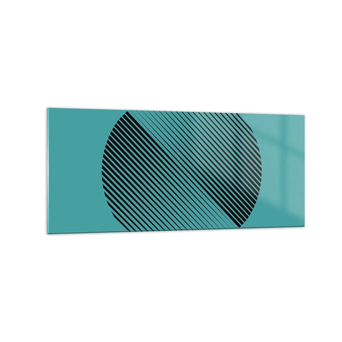 Billede på glas - Cirklen - en geometrisk variation - 120x50 cm