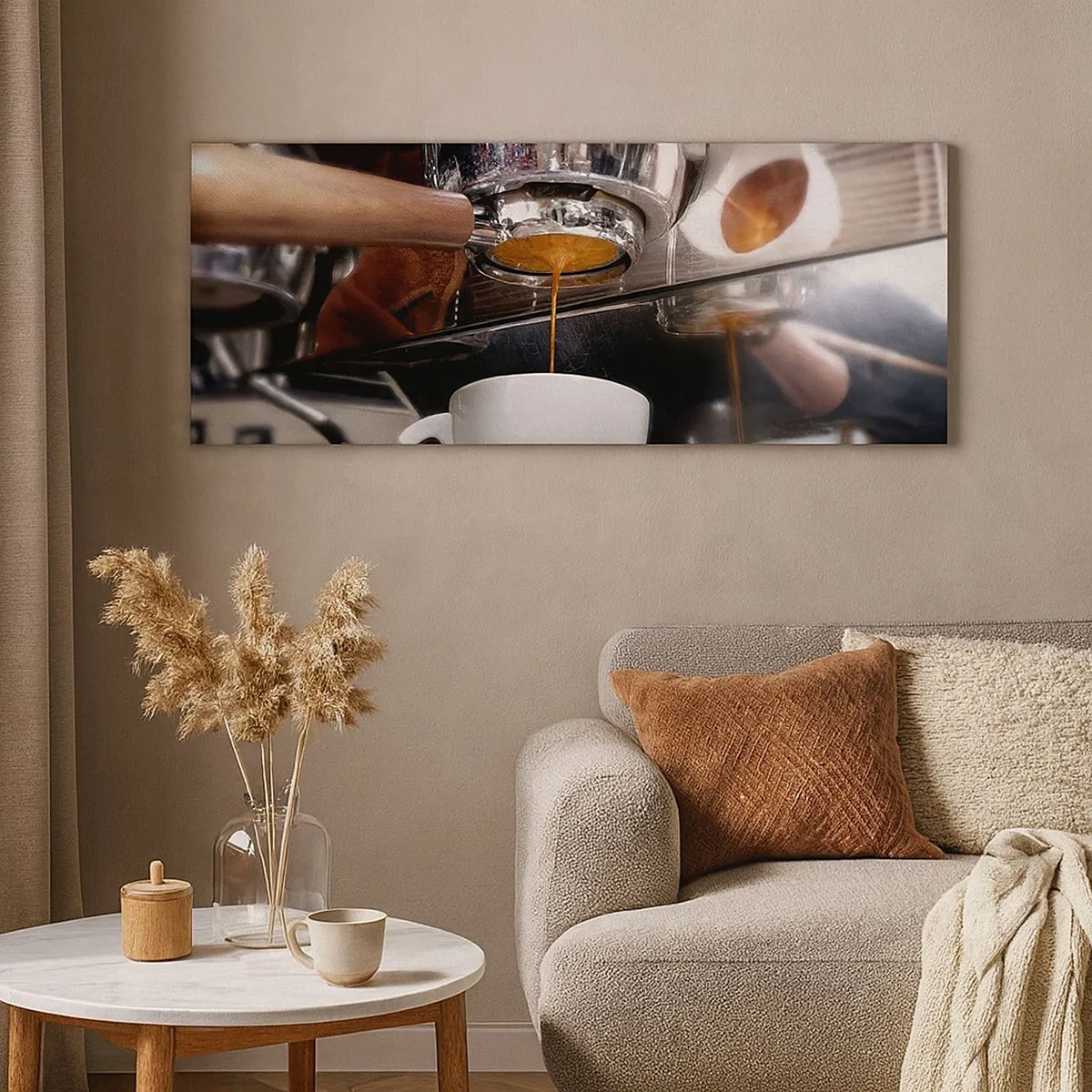 Lærredstryk - Billede på lærred - Et godt øjeblik på dagen - 100x40 cm