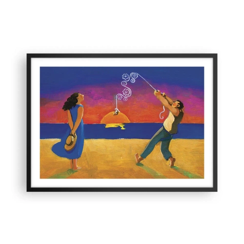 Plakat i sort ramme - Mere end en stjerne fra himlen - 70x50 cm