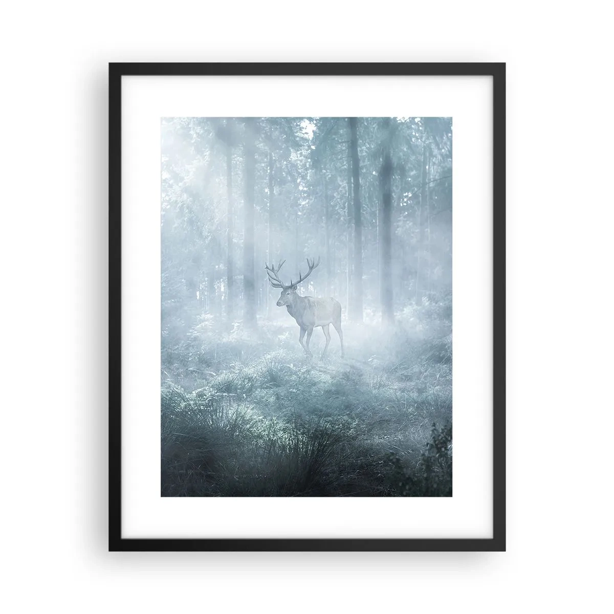 Plakat i sort ramme - Morgenvandring rundt på godset - 40x50 cm