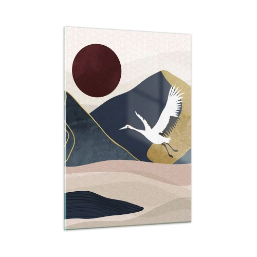 Billede på glas - Og dagen er igen FLØJET af sted - 50x70 cm