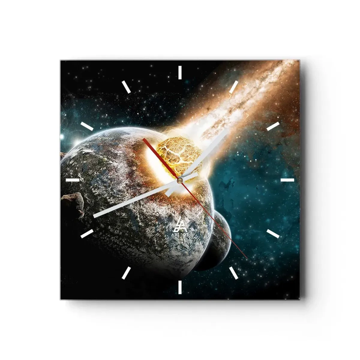 Vægur, Uret - Udslettelse eller fødsel? - 40x40 cm