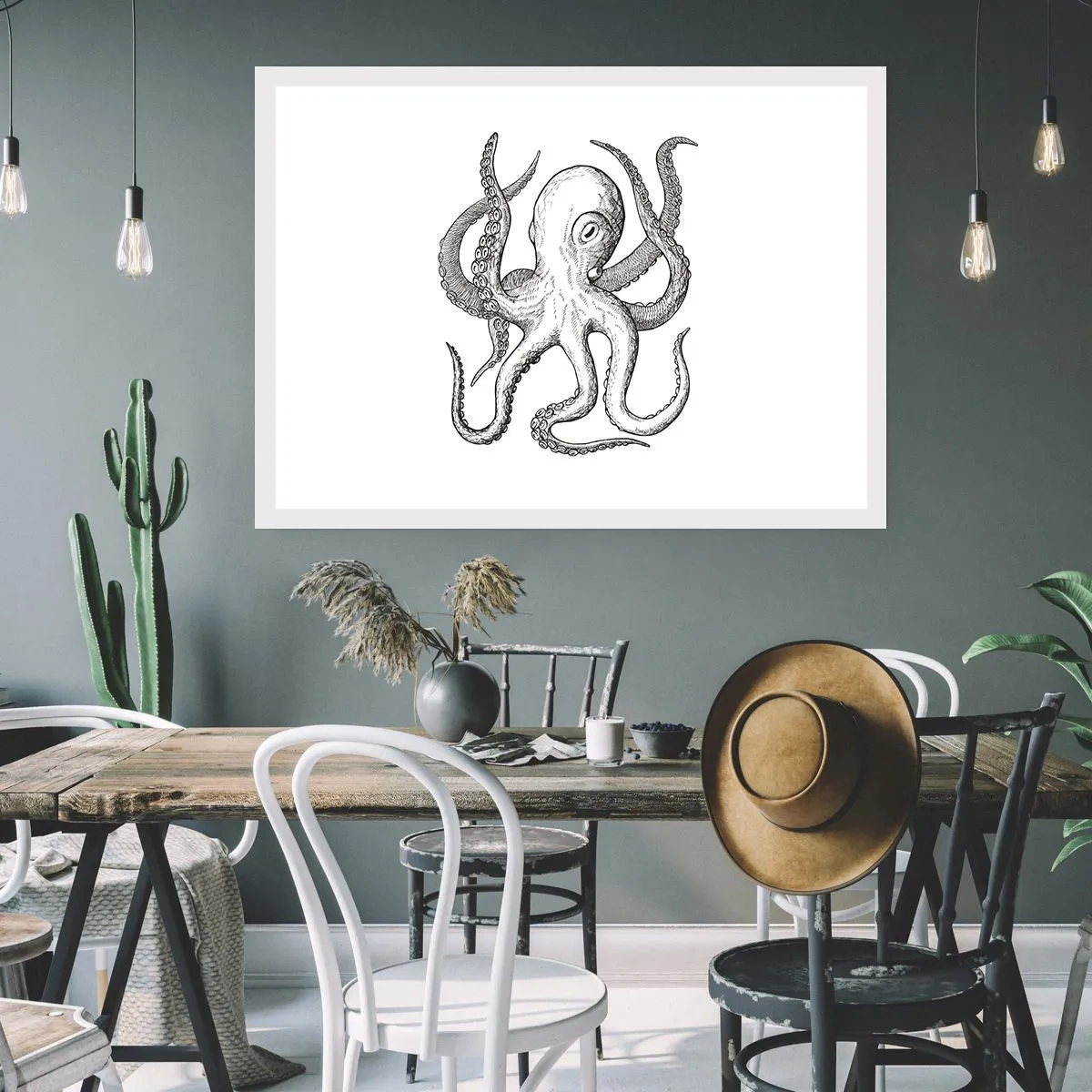 Plakat - Dans med bølger - 40x30 cm