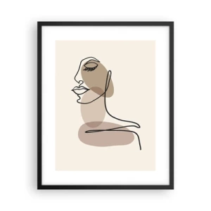 Plakat i sort ramme - Lytter til sig selv - 40x50 cm