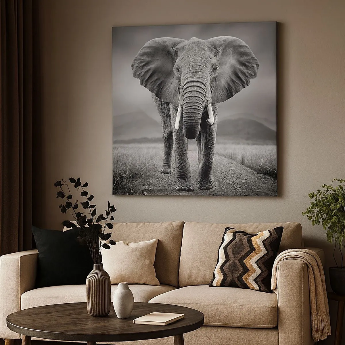 Lærredstryk - Billede på lærred - Værten byder velkommen til - 30x30 cm