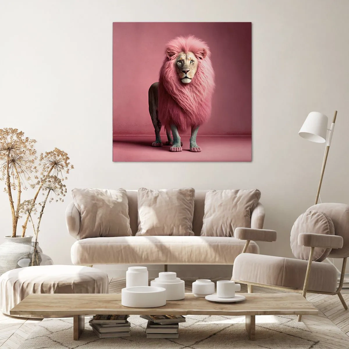 Lærredstryk - Billede på lærred - Og du er ikke længere bange - 70x70 cm