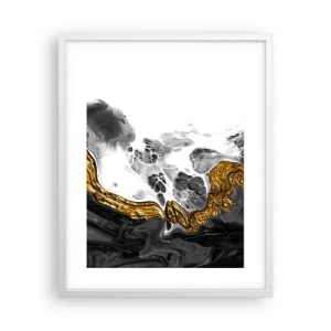 Plakat i hvid ramme - Organisk sammensætning - 40x50 cm