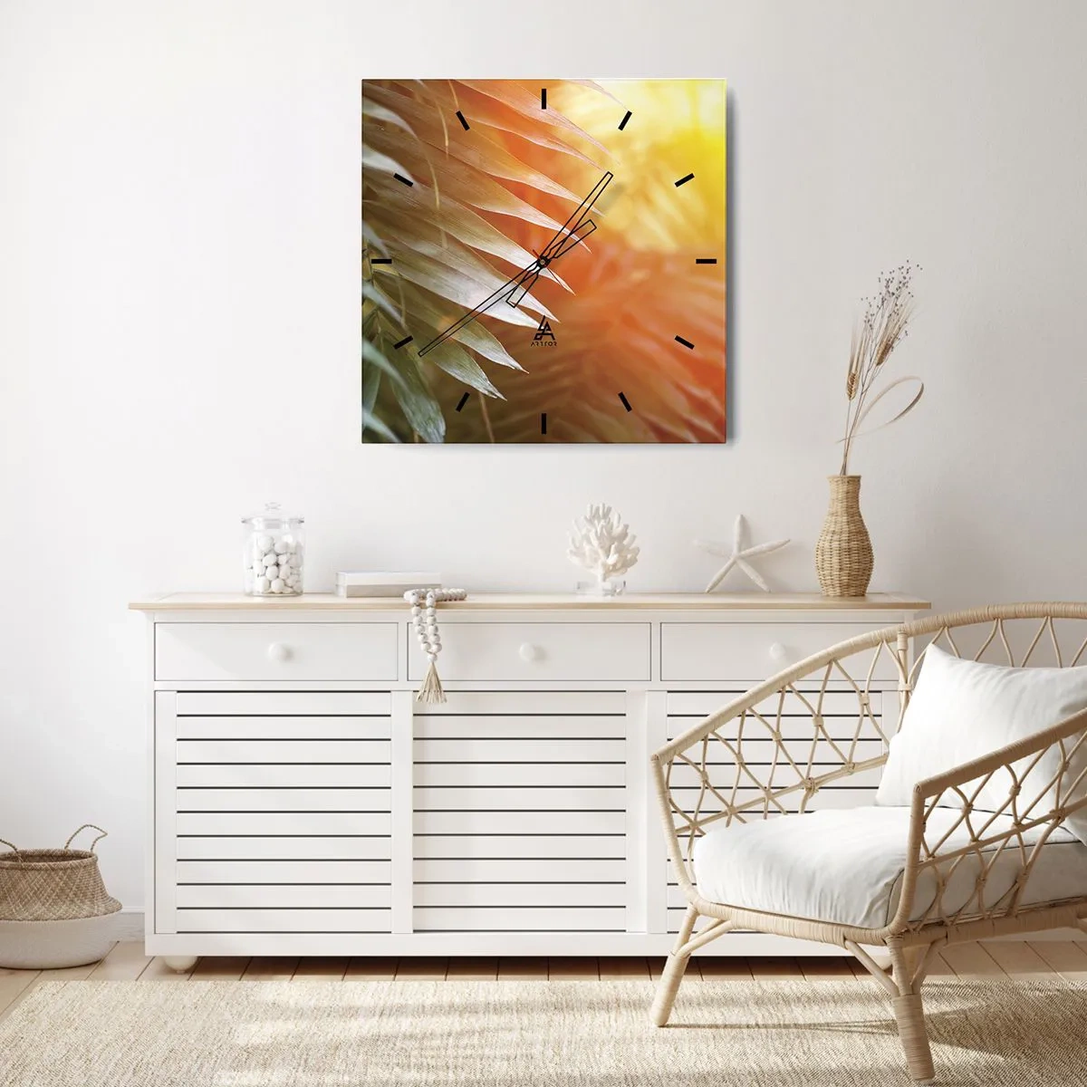 Vægur, Uret - Morgen i junglen - 30x30 cm