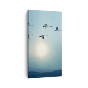 Lærredstryk - Billede på lærred - Farvel til sommeren for et år - 55x100 cm