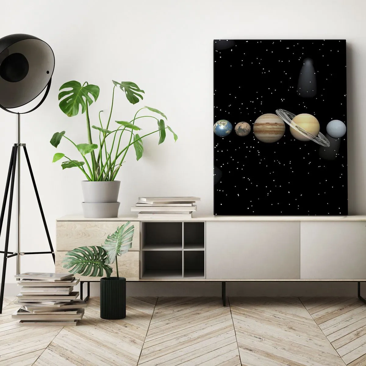 Lærredstryk - Billede på lærred - Og planeterne er ved at blive skøre, ved at blive skøre.... - 50x70 cm