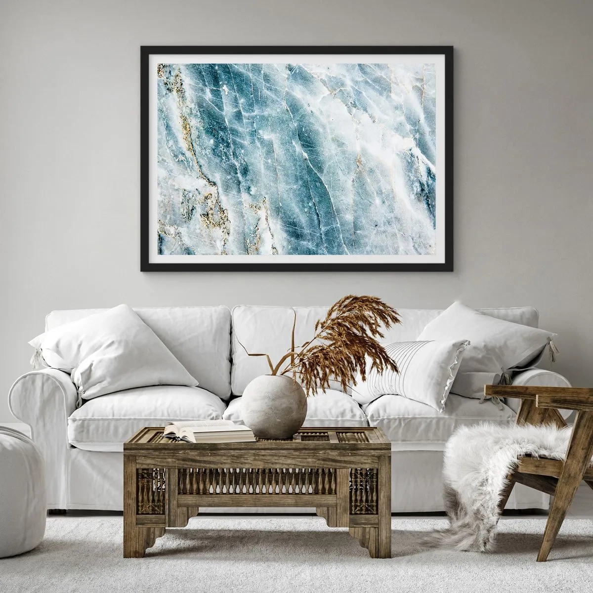 Plakat i sort ramme - Isverden - 40x30 cm