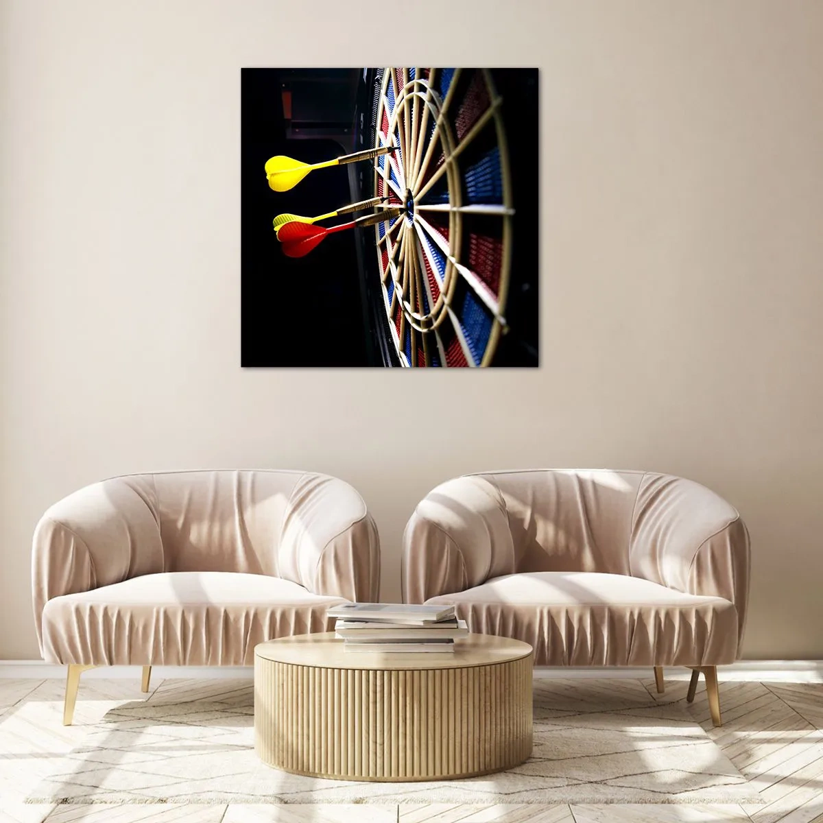 Billede på glas - Lige til sagen - 70x70 cm