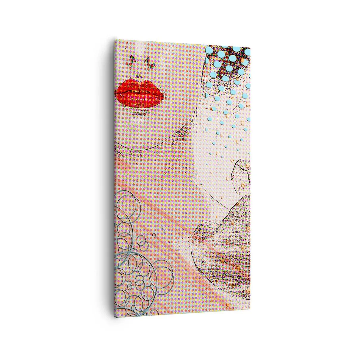 Lærredstryk - Billede på lærred - Tegneserieheroin - 55x100 cm