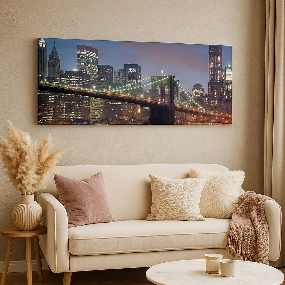 Lærredstryk - Billede på lærred - Lys op om natten - 30x30 cm