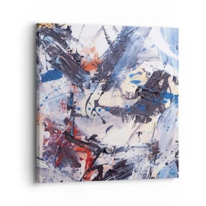 Lærredstryk - Billede på lærred - Abstraktionens vanvittige dans - 30x30 cm