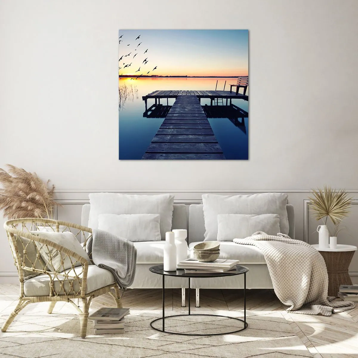 Billede på glas - Det var en god dag - 70x70 cm
