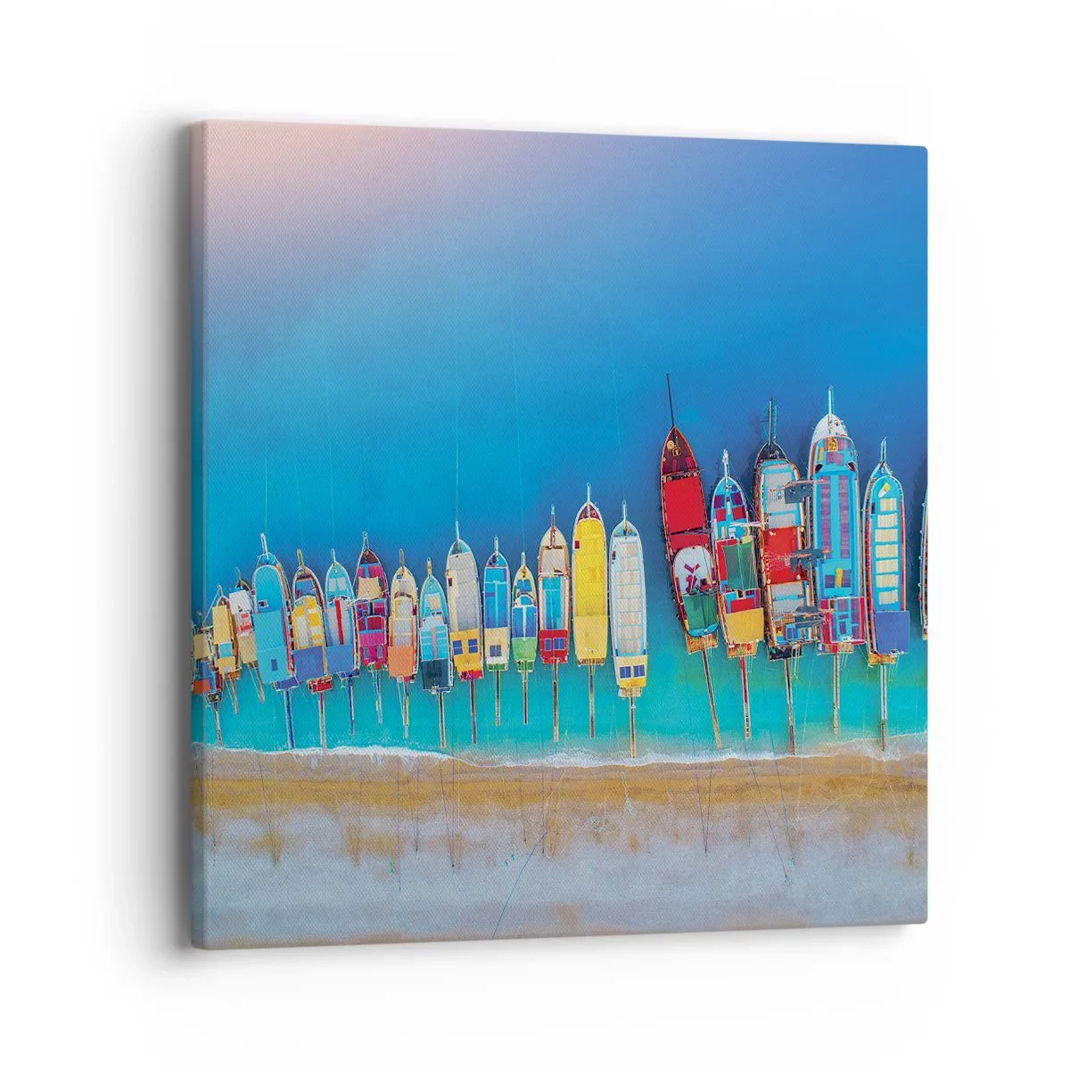 Lærredstryk - Billede på lærred - Fra et fugleperspektiv - 40x40 cm