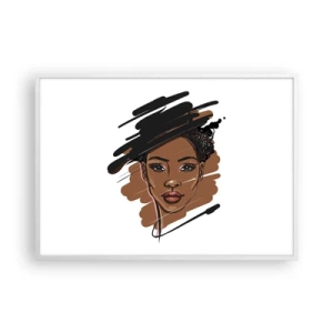 Plakat i hvid ramme - Sød som chokolade - 100x70 cm