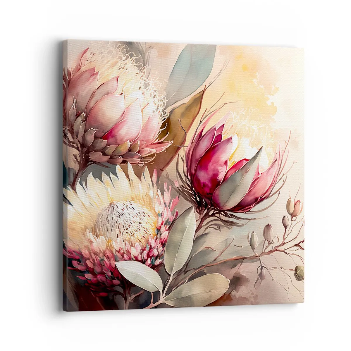 Lærredstryk - Billede på lærred - I profil og en face - 40x40 cm