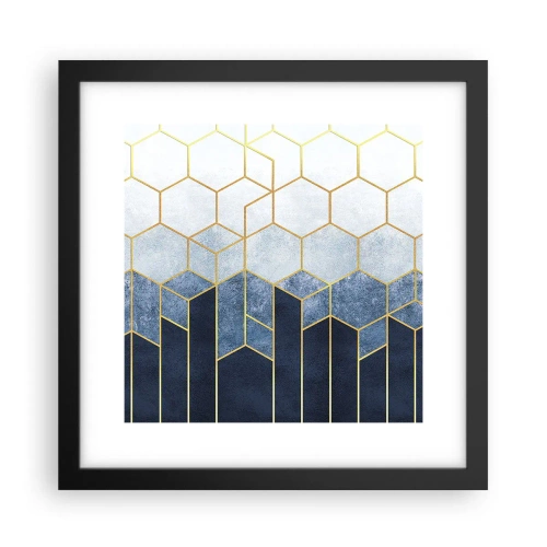 Plakat i sort ramme - Komposition i synkoperet rytme - 30x30 cm